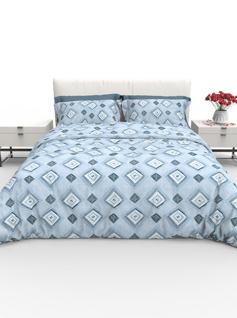 Carmel King 100% Cotton Satin King Size Bedsheet with 2 Pillow Covers - Extra Soft - 220 TC Satin Weave - 3